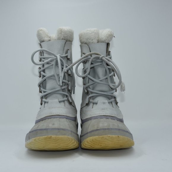 Sorel 1964 Pac Winter Snow Boots Womens Size 7  White Rubber Waterproof - Picture 8 of 9